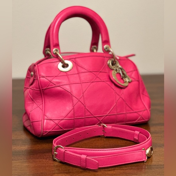 **SOLD** DIOR Cannage Polochon Granville Satchel - Picture 4 of 15